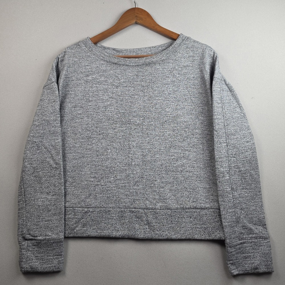 ATM Anthony Thomas Melillo Gray Cropped Fleece Lounge Sweatshirt Womens Size XS